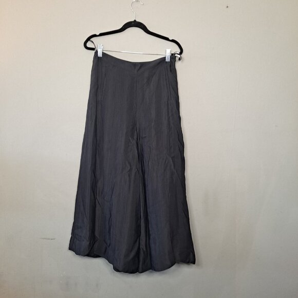 Topshop High Waist Wide Leg Black Cropped Pants EUC 6 - Picture 5 of 10